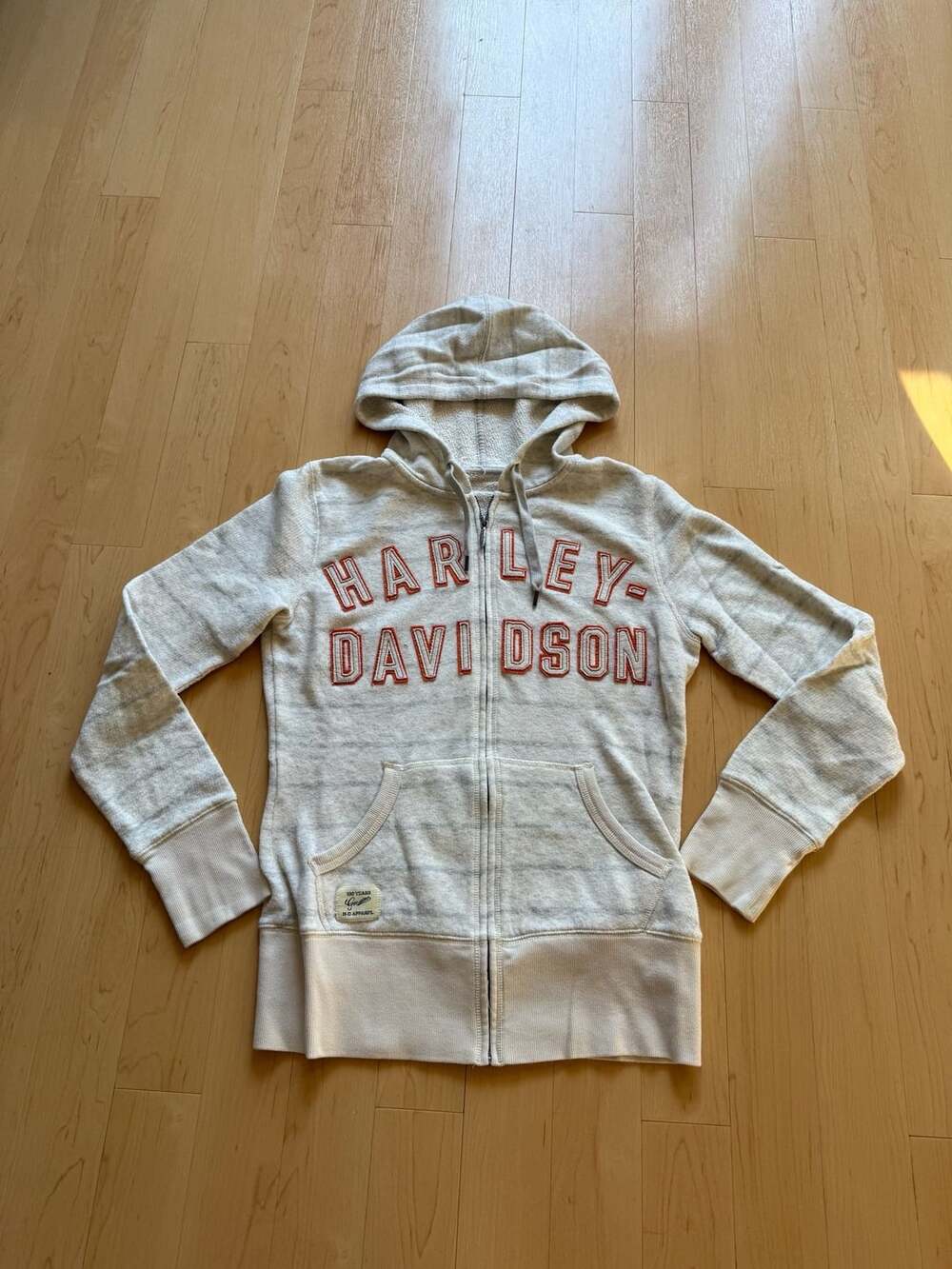 Harley Davidson Women's Full Zip Hoodie Light Gray Heather